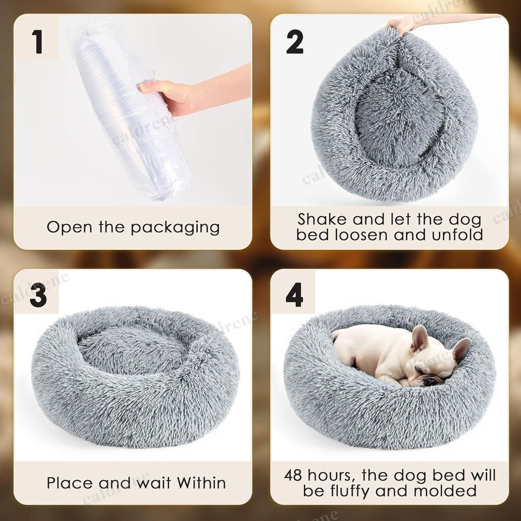 Calming Donut Bed for Cats and Small Dogs, 20 in – view 6