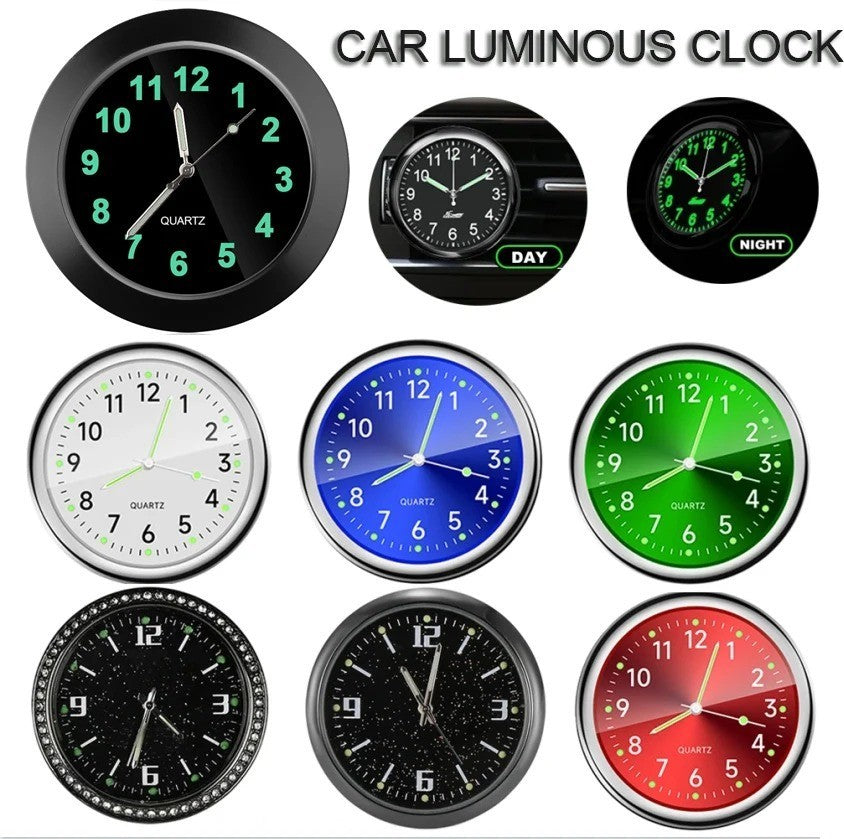 Car Clock Luminous Automobiles Internal Stick-On Mini Digital Watch Mechanics Qu
