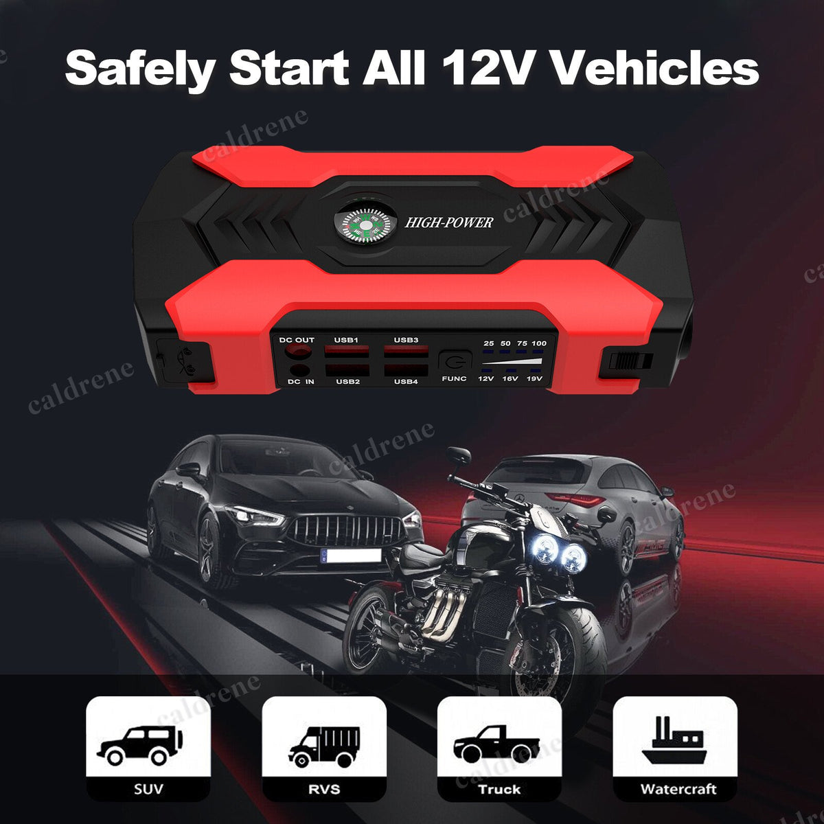 Car Jump Starter Power Bank, 12V Battery Booster – view 8