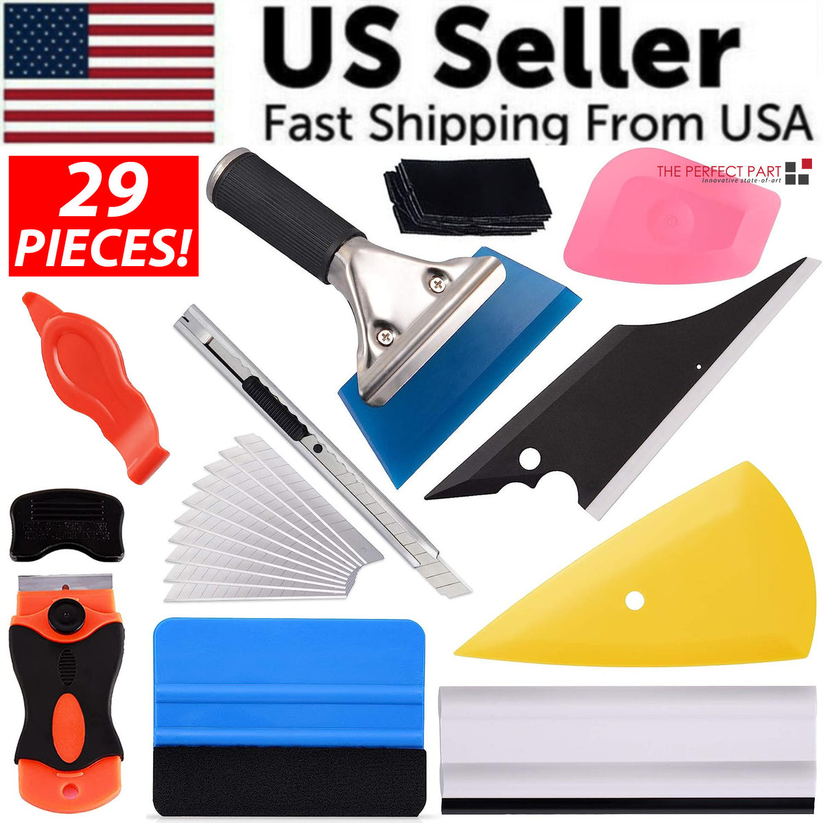 Car Window Tint Tool Kit, 29 Pieces