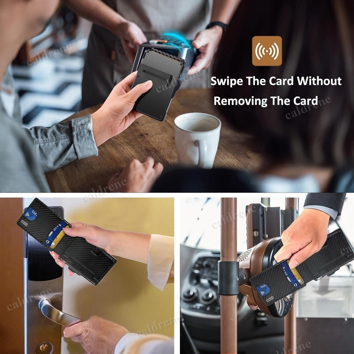 Carbon Fiber Pop-Up Wallet with RFID Blocking – view 3