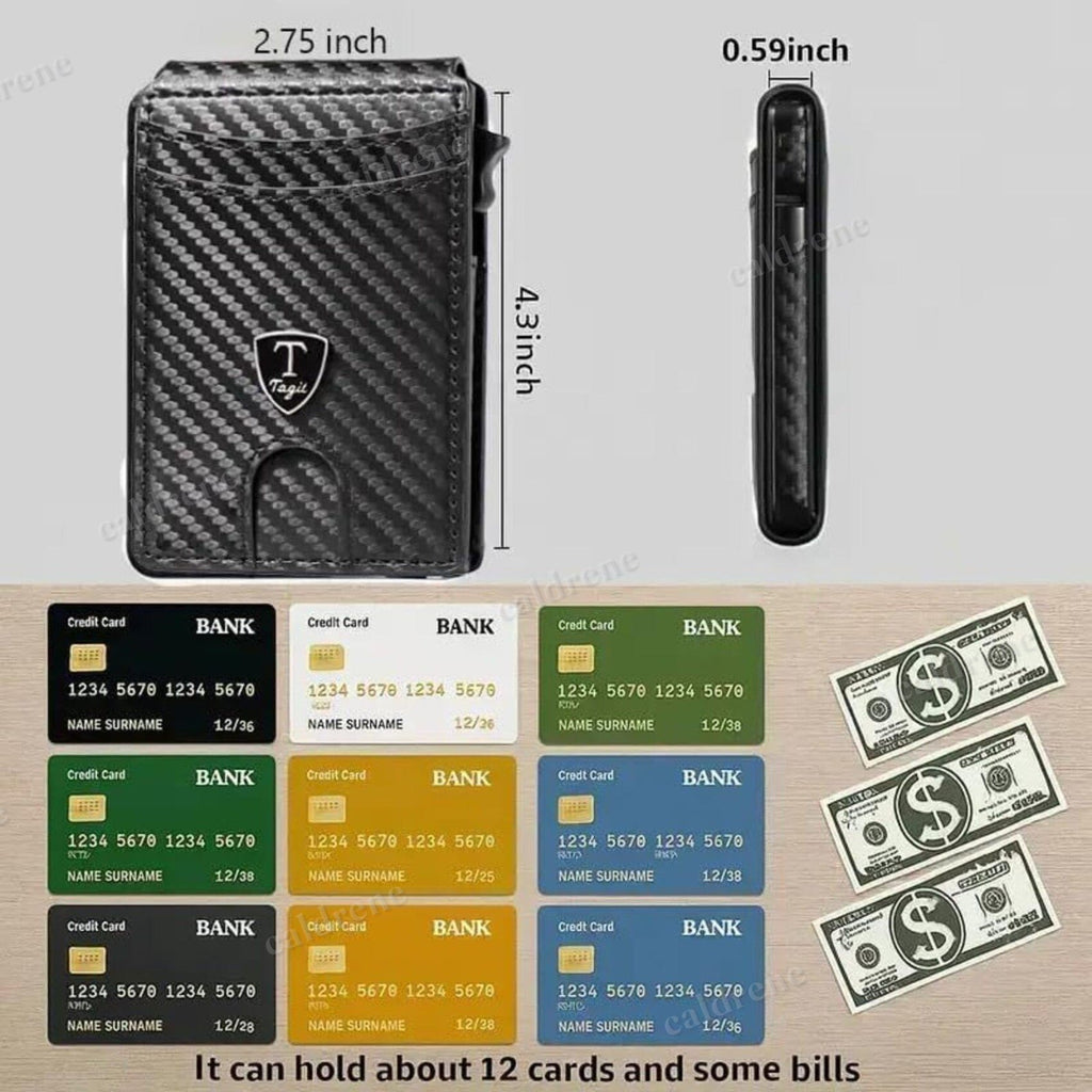 Carbon Fiber Pop-Up Wallet with RFID Blocking – view 6