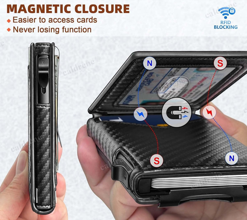 Carbon Fiber Pop-Up Wallet with RFID Blocking – view 8