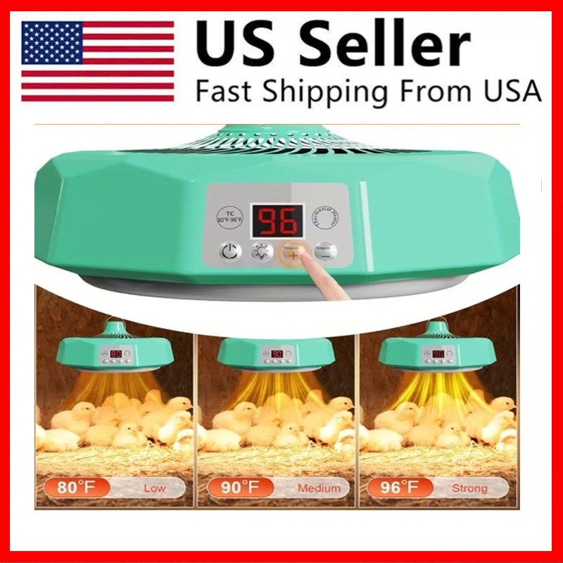Chicken Coop Heater with Thermostat Control