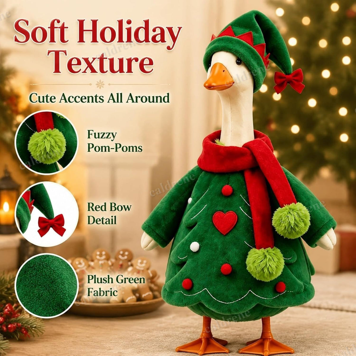 Christmas Outfit for 23 Inch Porch Goose Statue – view 3