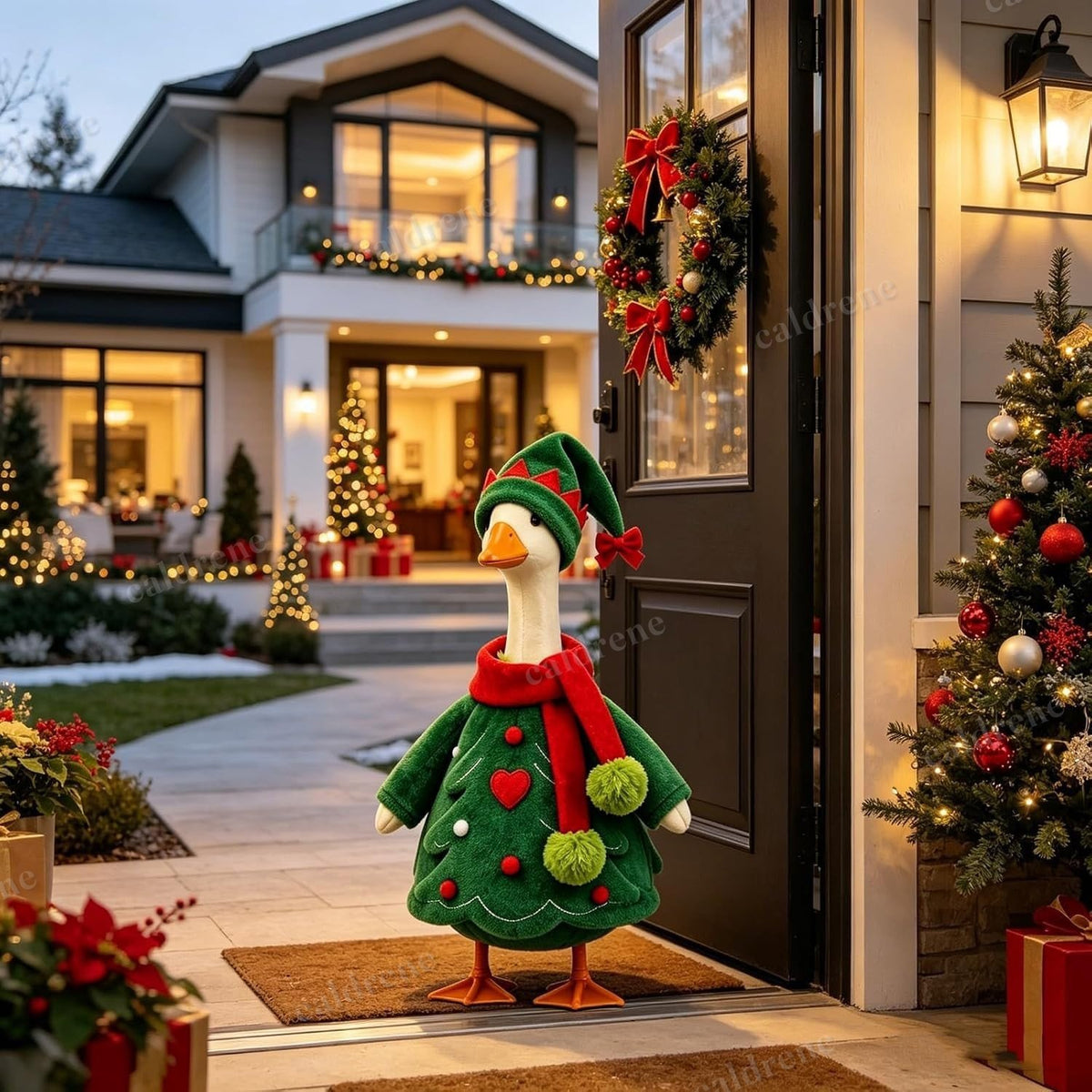 Christmas Outfit for 23 Inch Porch Goose Statue – view 8
