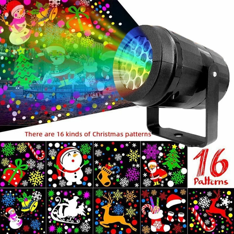 Christmas Projector Light with 16 Patterns, Indoor and Outdoor – Caldrene