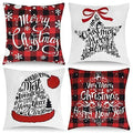 Christmas Throw Pillow Covers, Set of 4