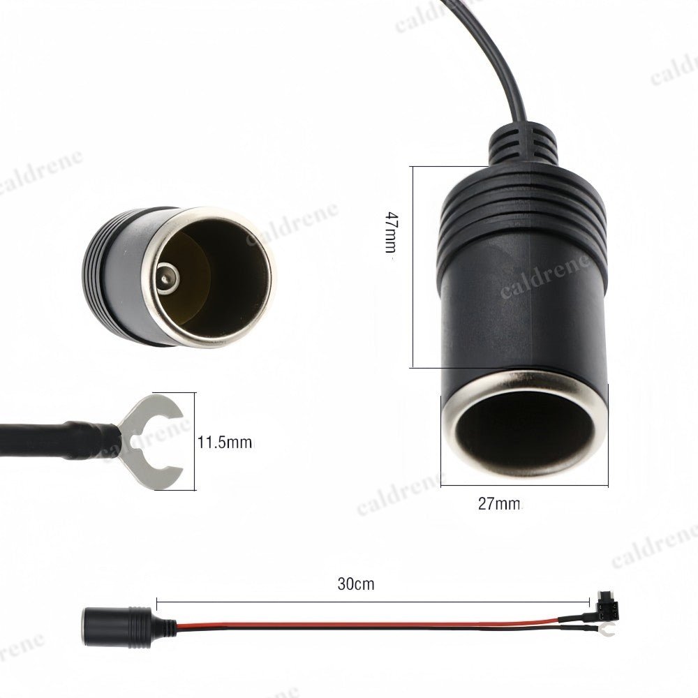Cigarette Lighter Socket with Mini Blade Fuse Tap Adapter – view 2
