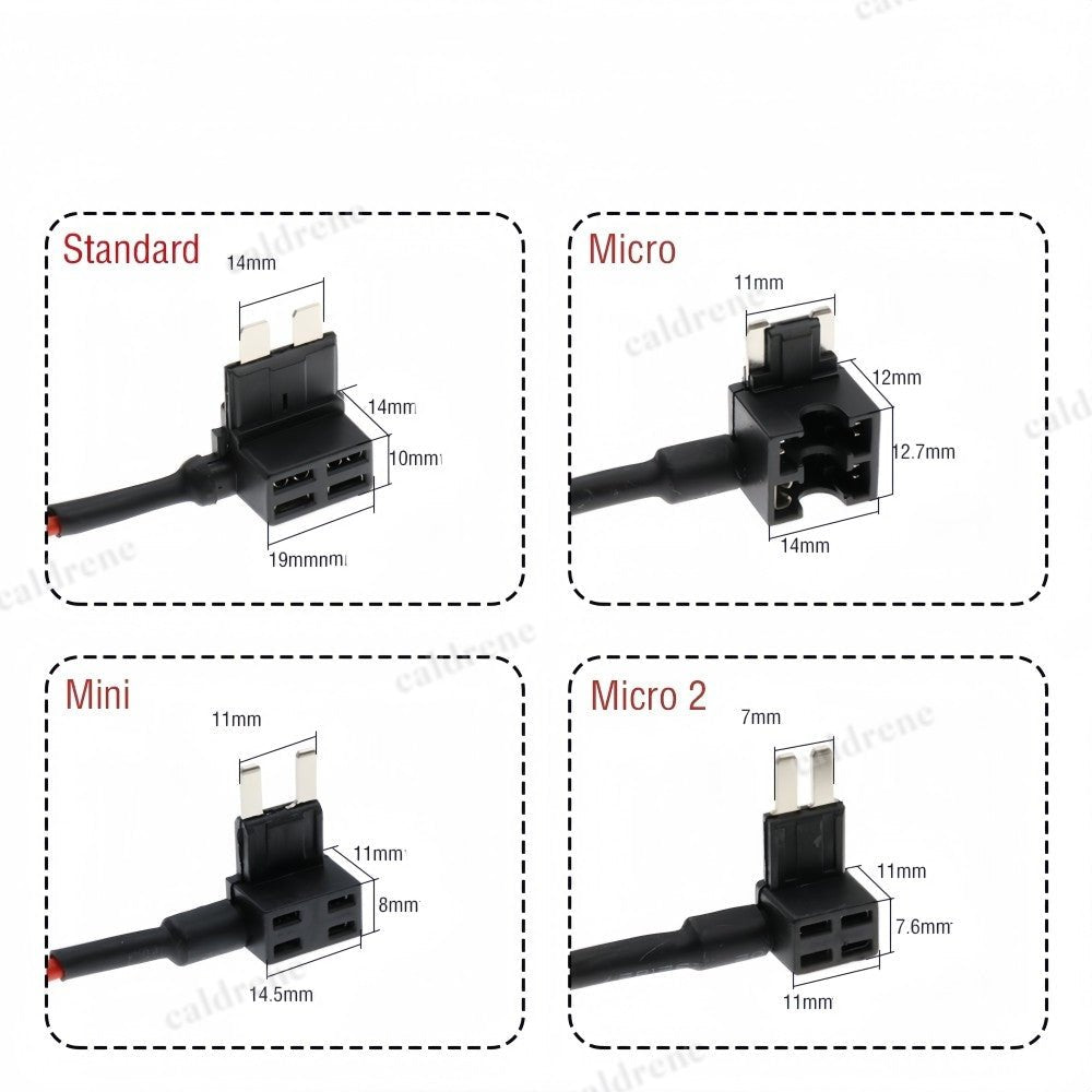 Cigarette Lighter Socket with Mini Blade Fuse Tap Adapter – view 3