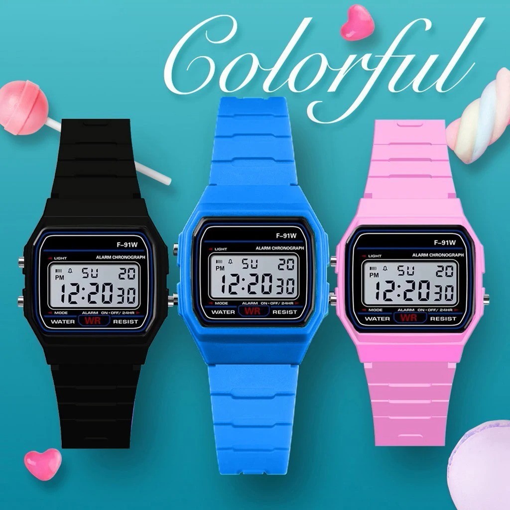 Classic Digital Watch F-91W - Unisex Retro Style