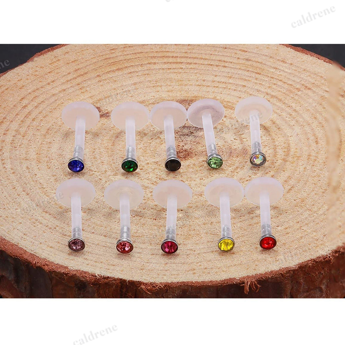 Clear Bioflex Threadless Labret Lip Rings - 10PCS – view 3
