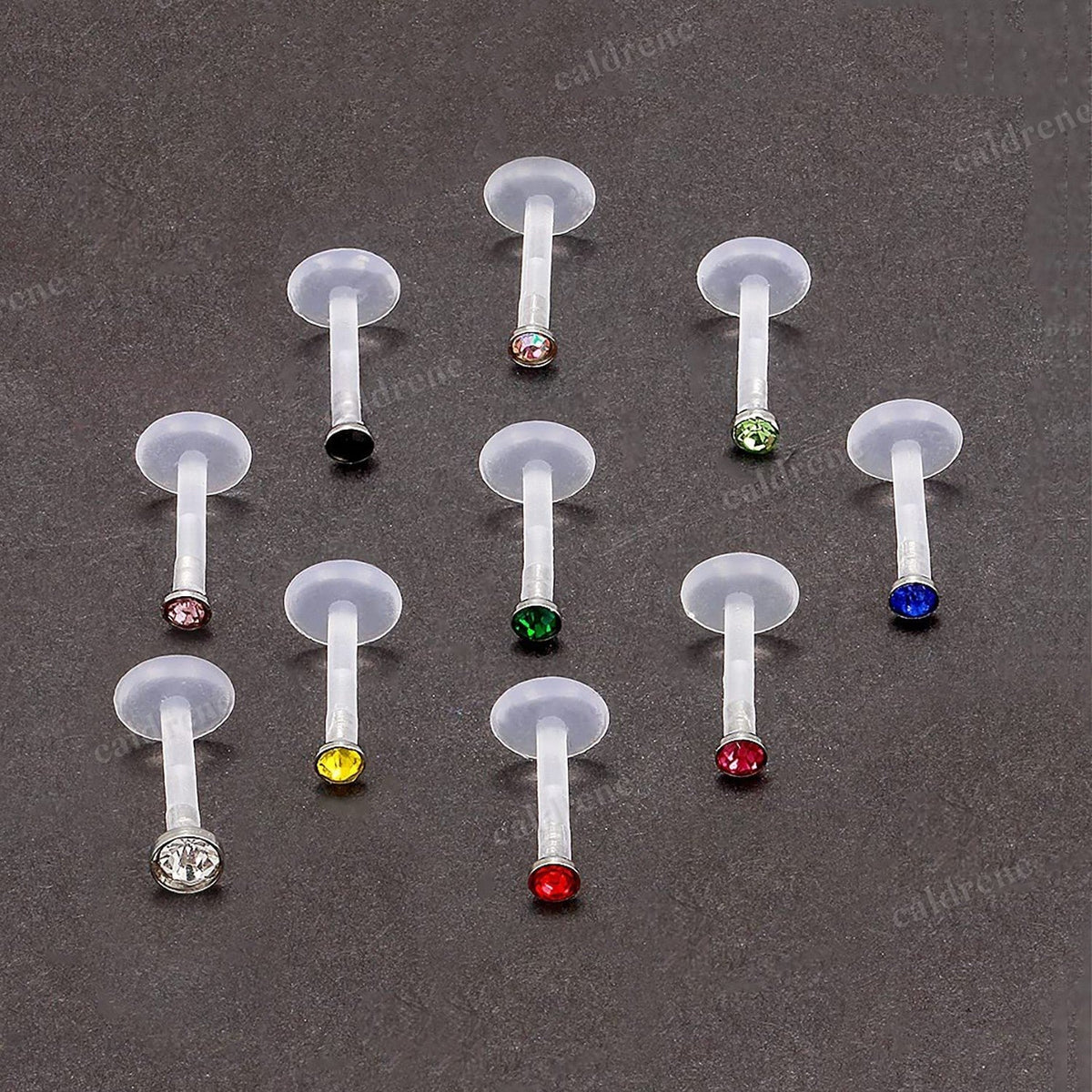 Clear Bioflex Threadless Labret Lip Rings - 10PCS – view 4