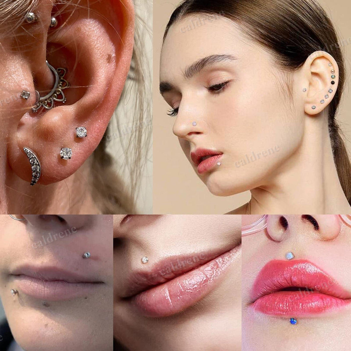Clear Bioflex Threadless Labret Lip Rings - 10PCS – view 5