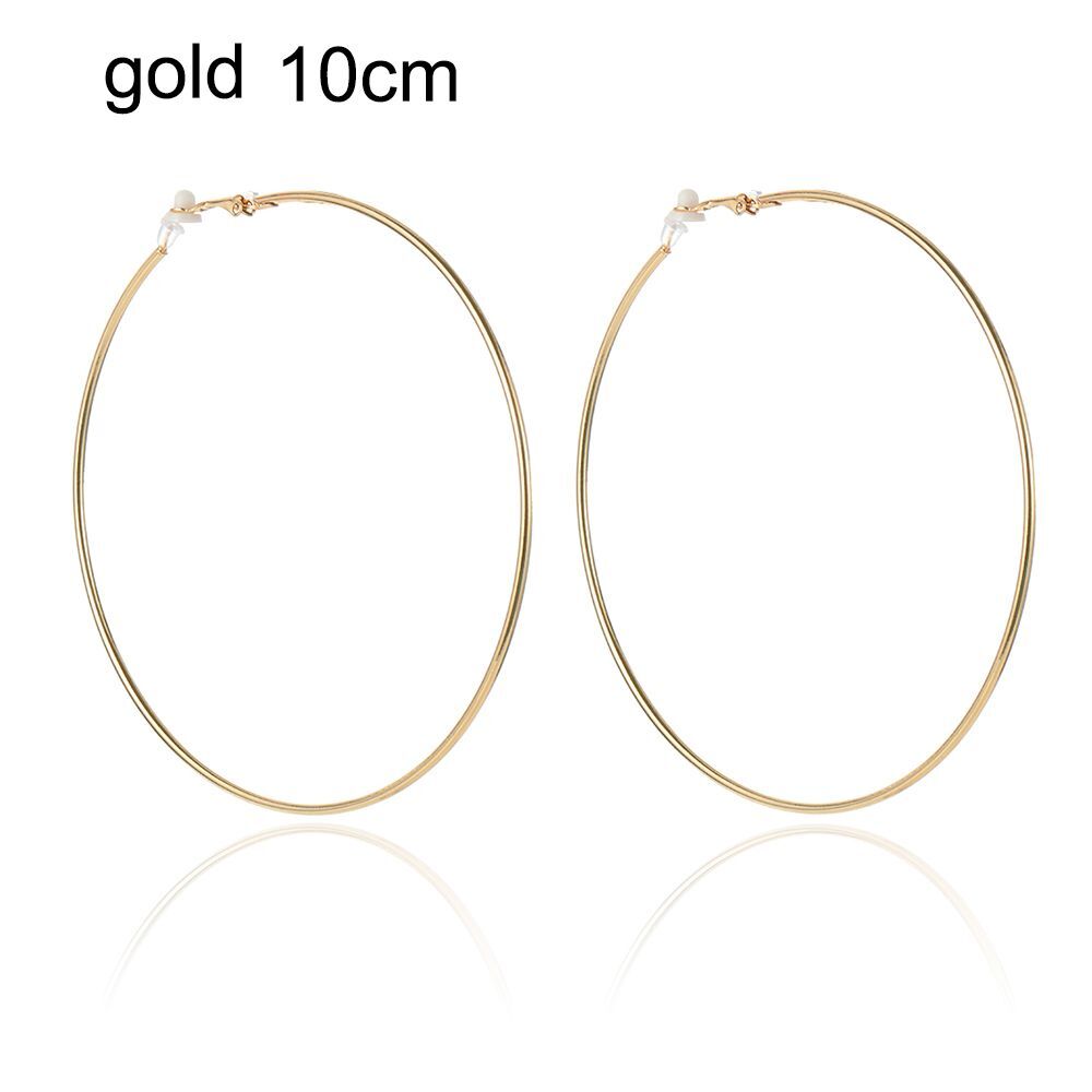 Clip-On Hoop Earrings for Women – No Piercing Required – gold / 2.5cm