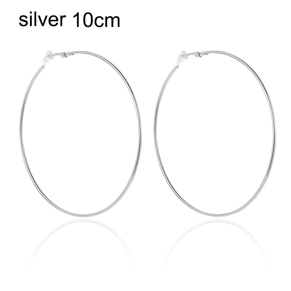 Clip-On Hoop Earrings for Women – No Piercing Required – silver / 3cm