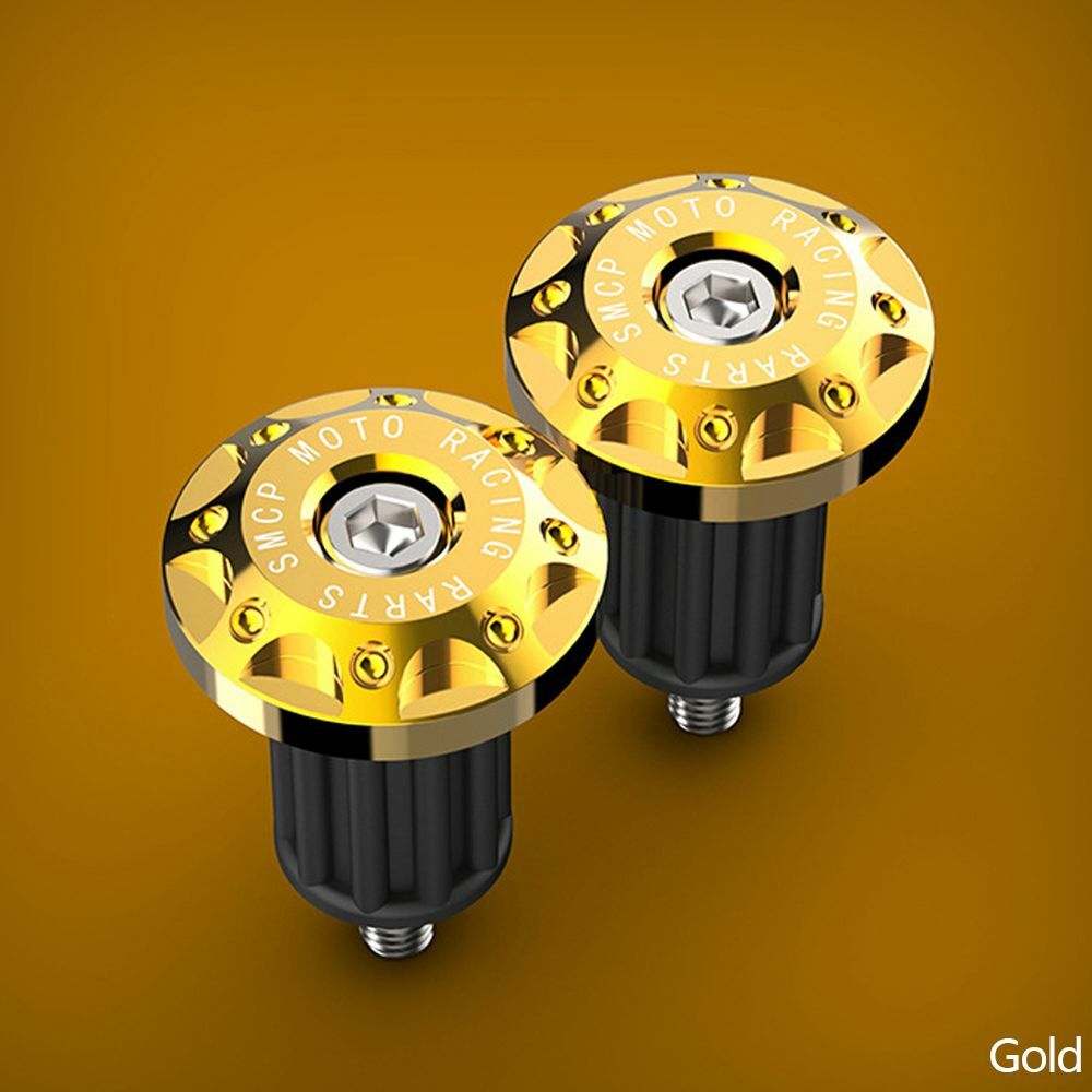 CNC Aluminum Motorcycle Handle Bar Ends Grips for Comfort – gold