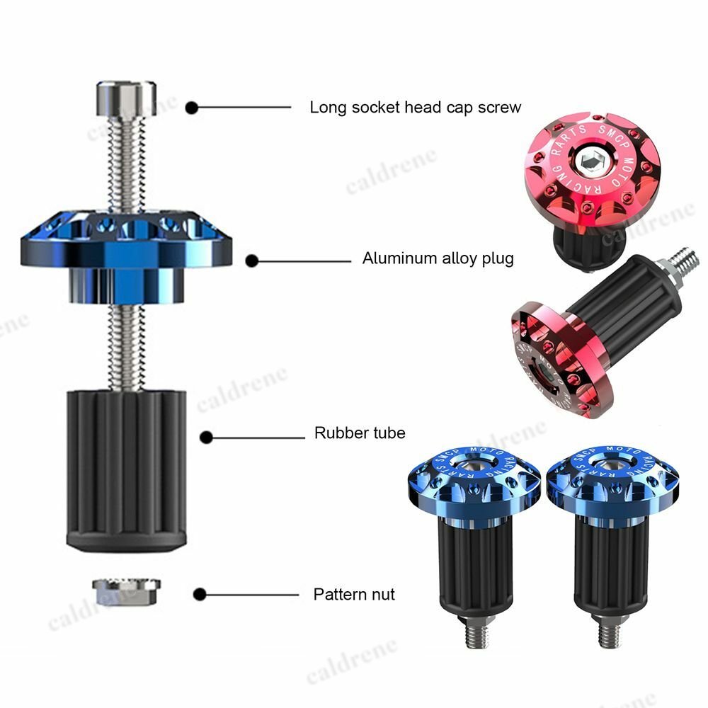 CNC Aluminum Motorcycle Handle Bar Ends Grips for Comfort – view 3