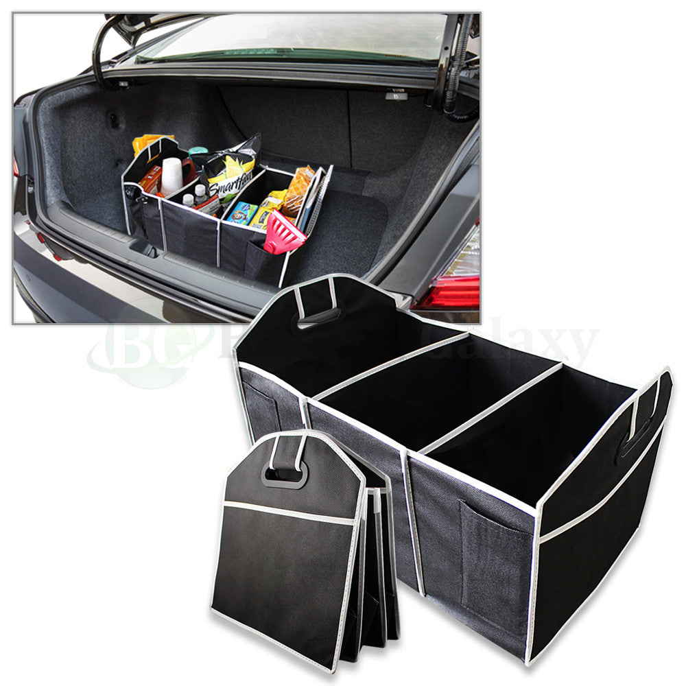 Collapsible Car Trunk Organizer with 3 Compartments