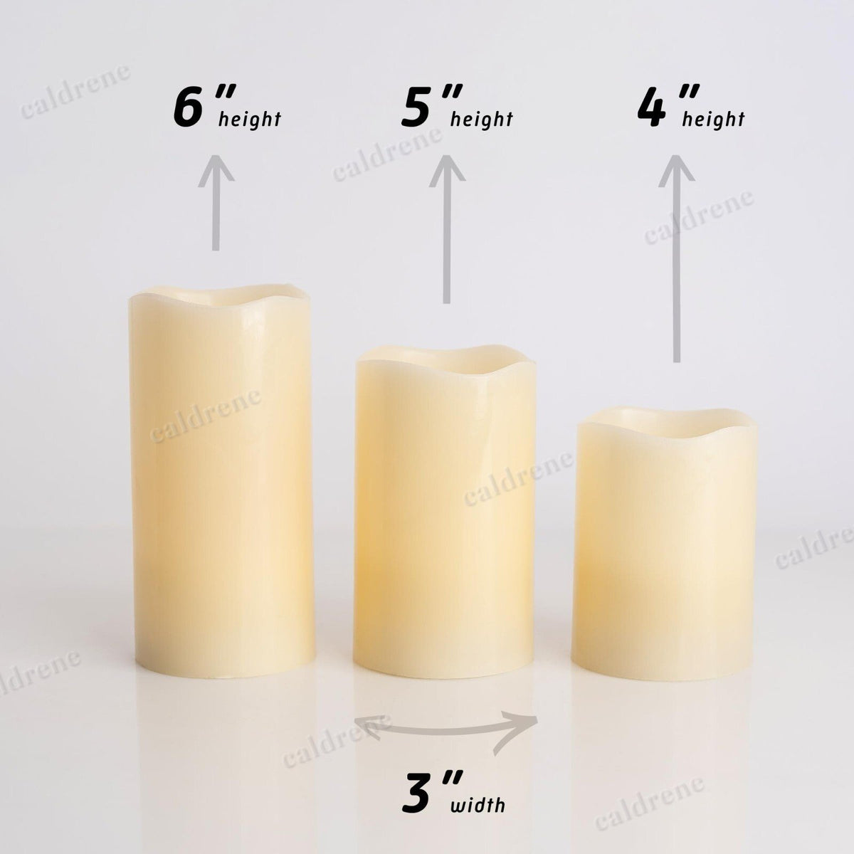 Color Changing Flameless LED Candles with Remote, Set of 3 – view 6