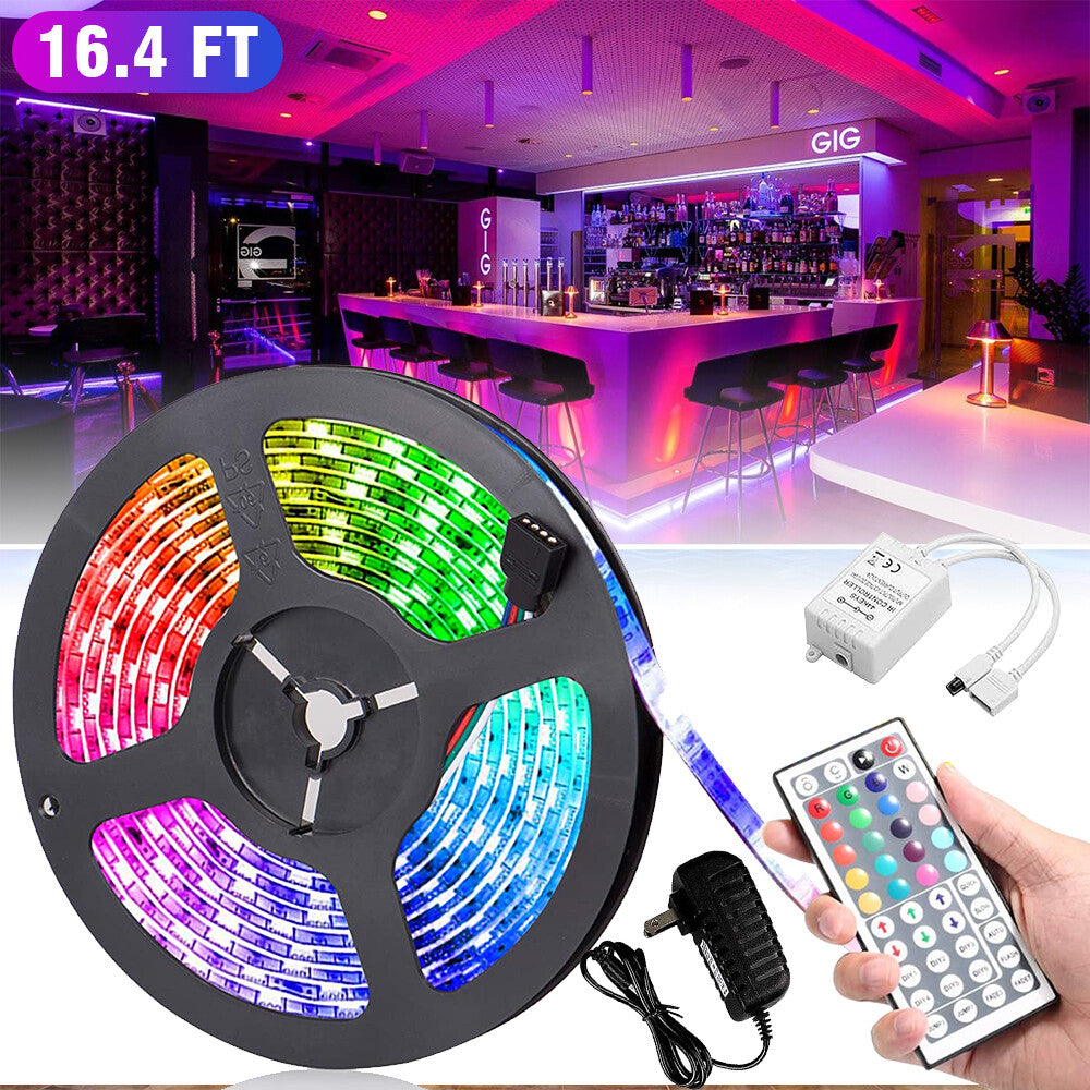 Color Changing LED Strip Lights with Remote – 3528 16.4FT 300 LED kit