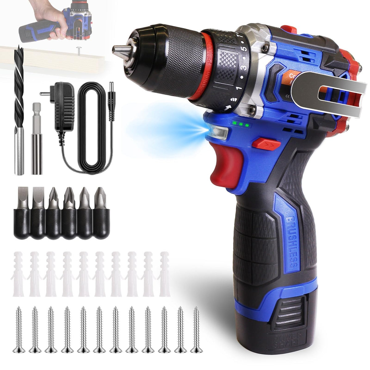 Cordless Brushless Impact Driver and Hammer Drill Combo Kit