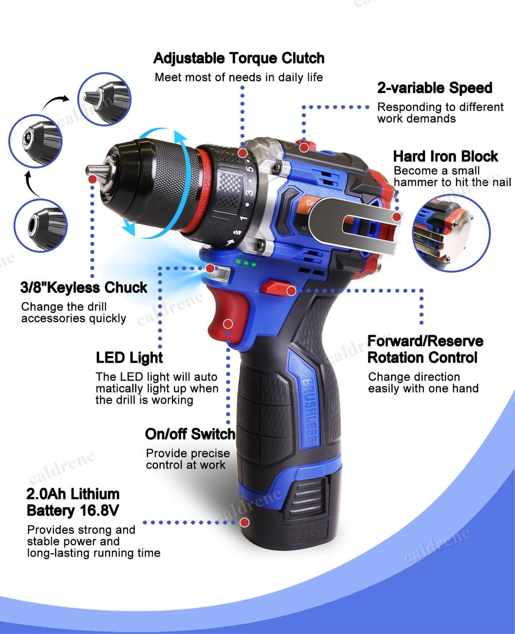 Cordless Brushless Impact Driver and Hammer Drill Combo Kit – view 2