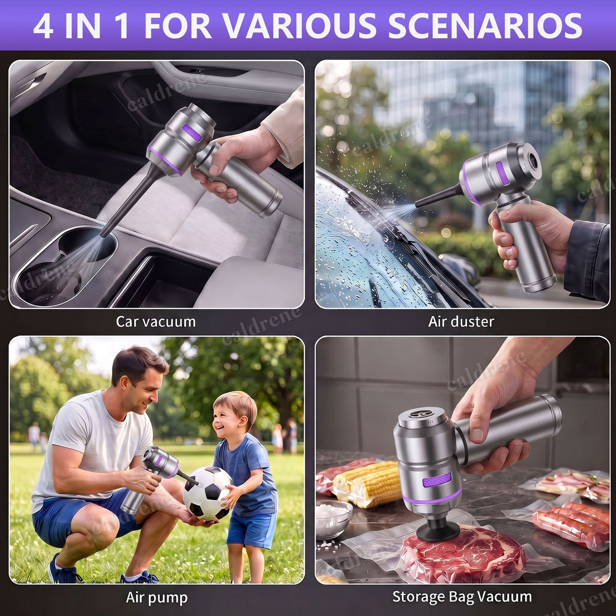 Cordless Handheld Car Vacuum with Air Blower – view 6