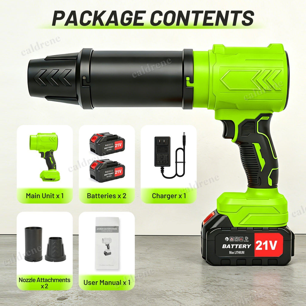 Cordless Jet Leaf Blower Lightweight Turbo Fan with 2 Batteries – view 2