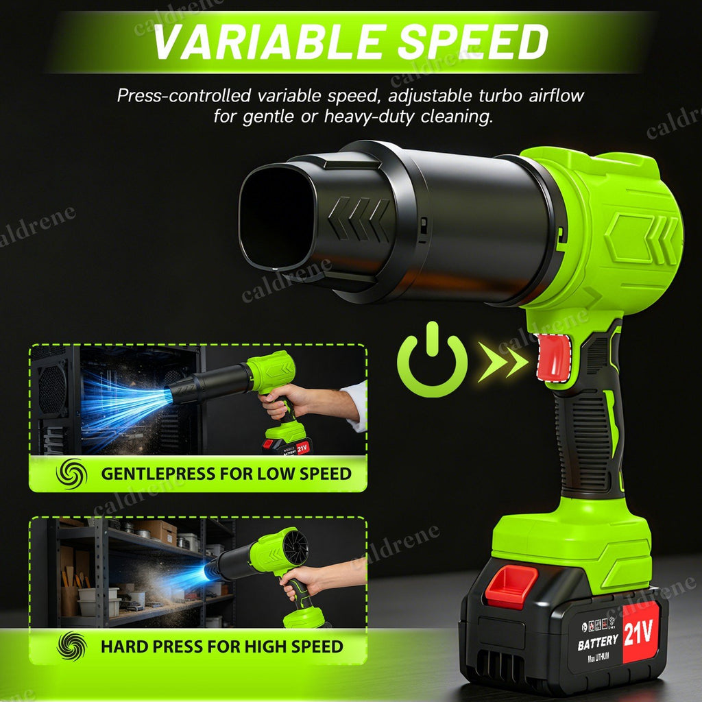 Cordless Jet Leaf Blower Lightweight Turbo Fan with 2 Batteries – view 6