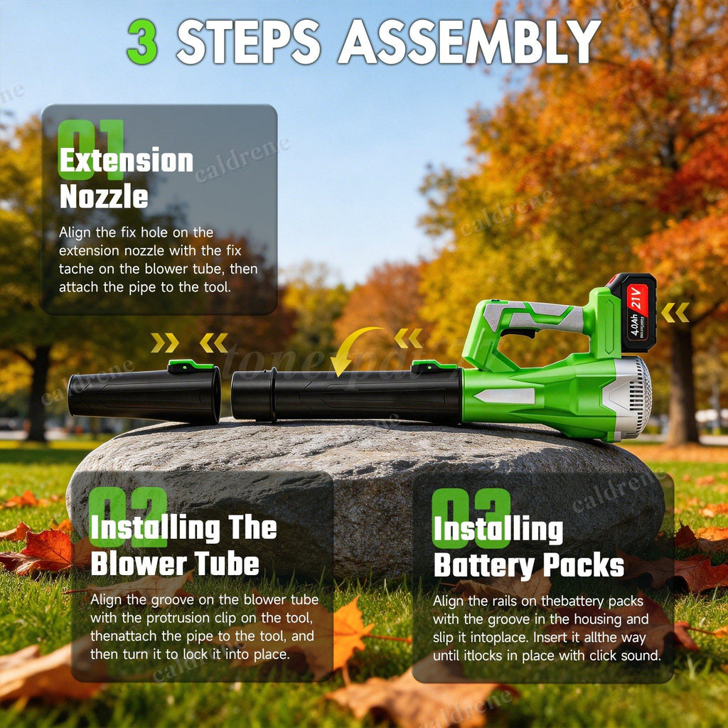 Cordless Leaf Blower 750CFM 6 Speed with 2 Batteries 6.0Ah – view 9