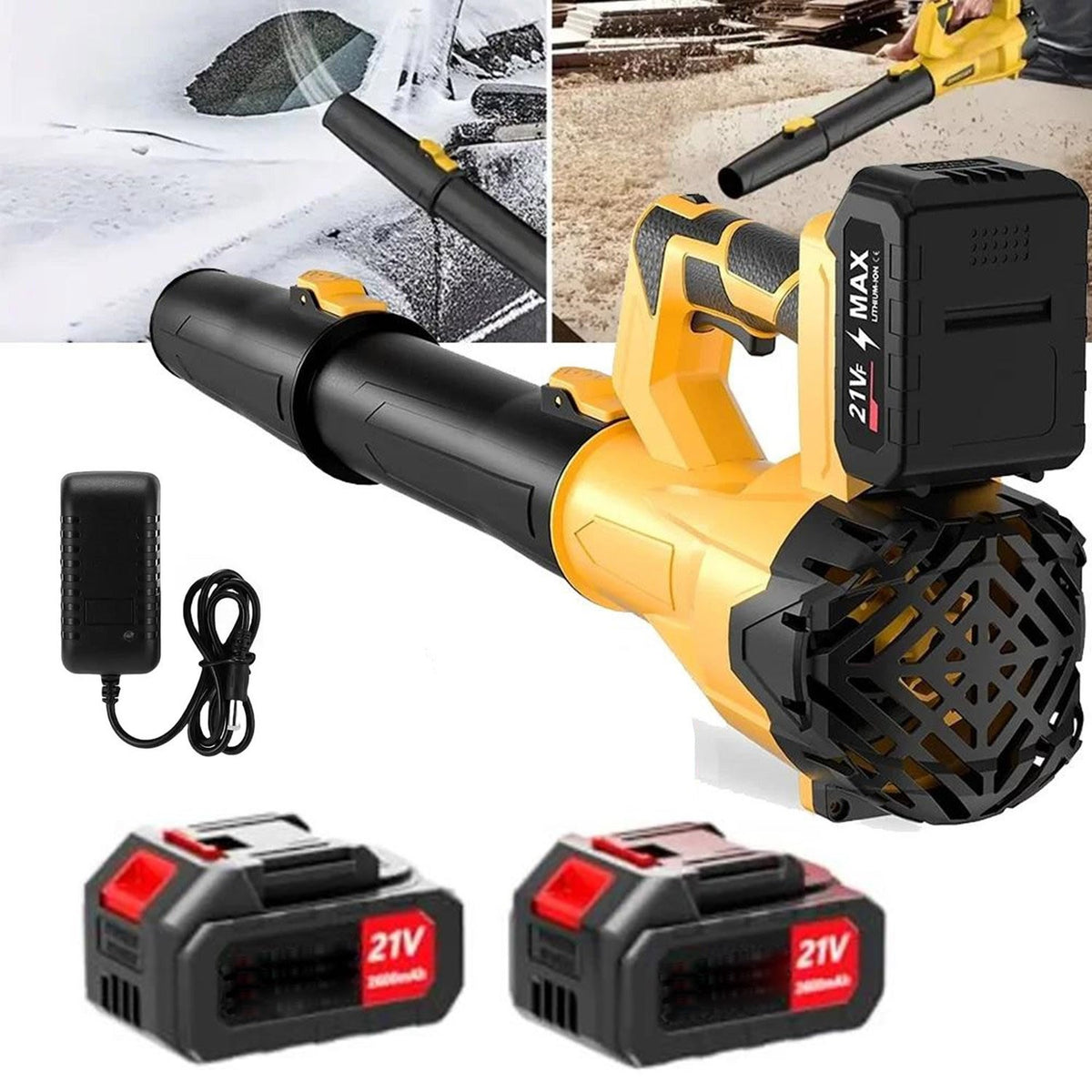 Cordless Leaf Blower with 2 Batteries