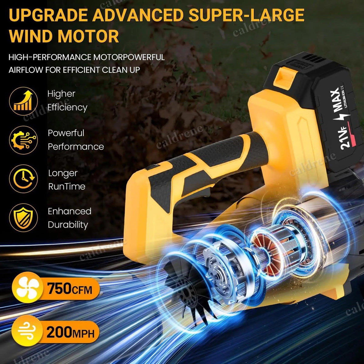 Cordless Leaf Blower with 2 Batteries – view 3