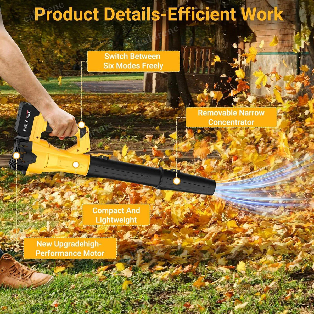 Cordless Leaf Blower with 2 Batteries – view 5