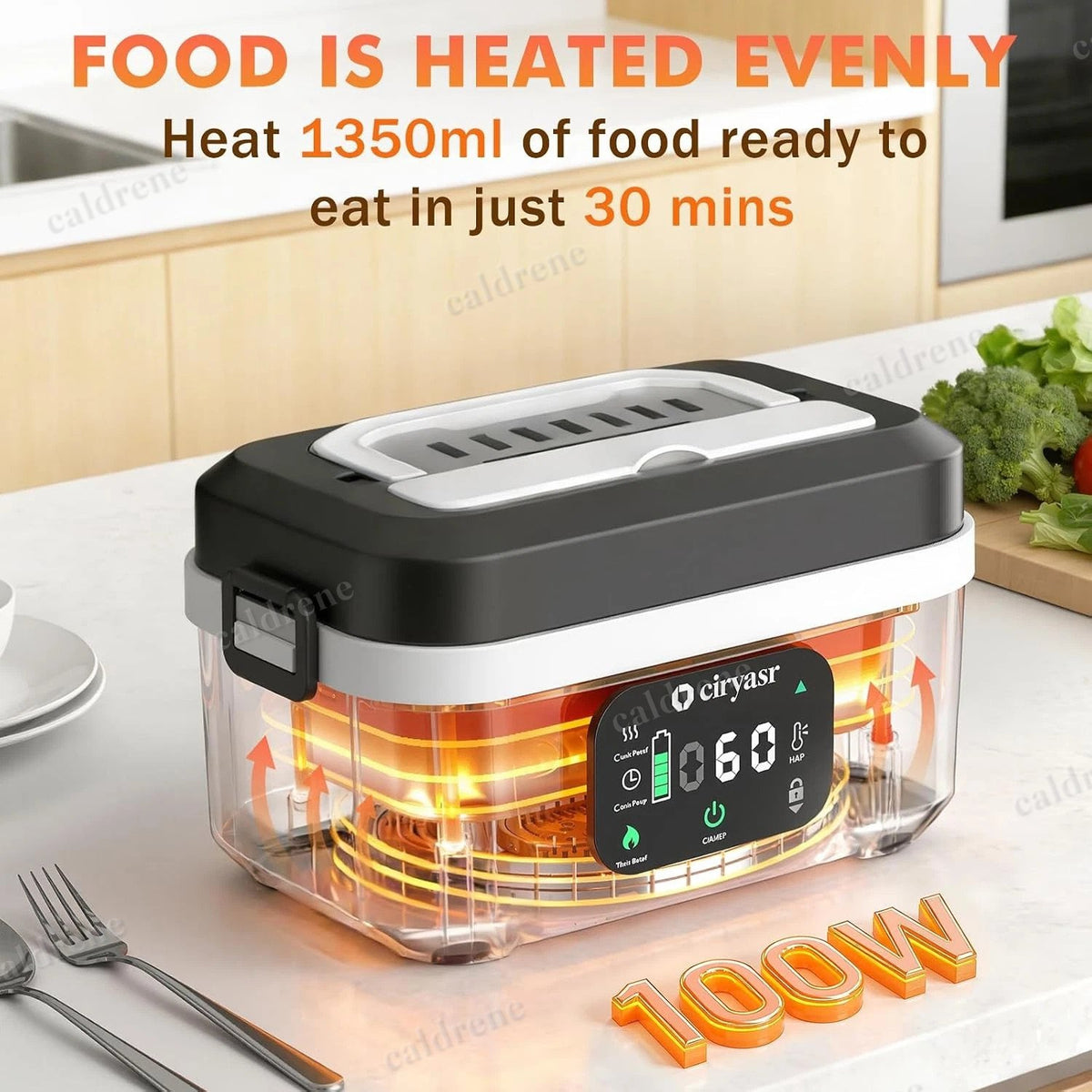 Cordless Rechargeable Heated Lunch Box – view 3