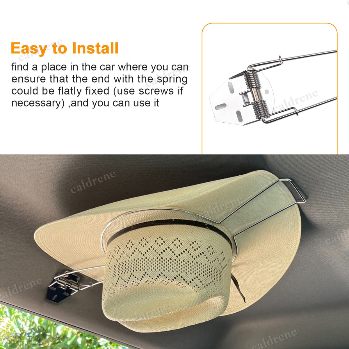 Cowboy Hat Holder Rack for Truck and SUV – view 3