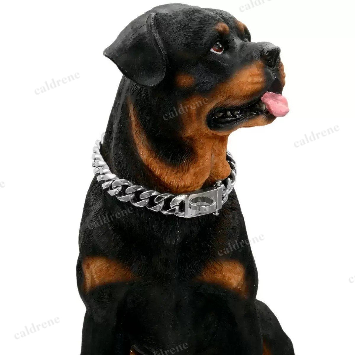 Cuban Link Dog Collar in Gold Stainless Steel, 10"-26 – view 10