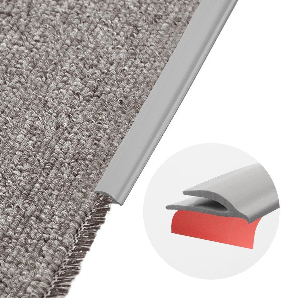 Cuttable Carpet Edge Trim Strip - Self-Adhesive Rug Protector – Grey