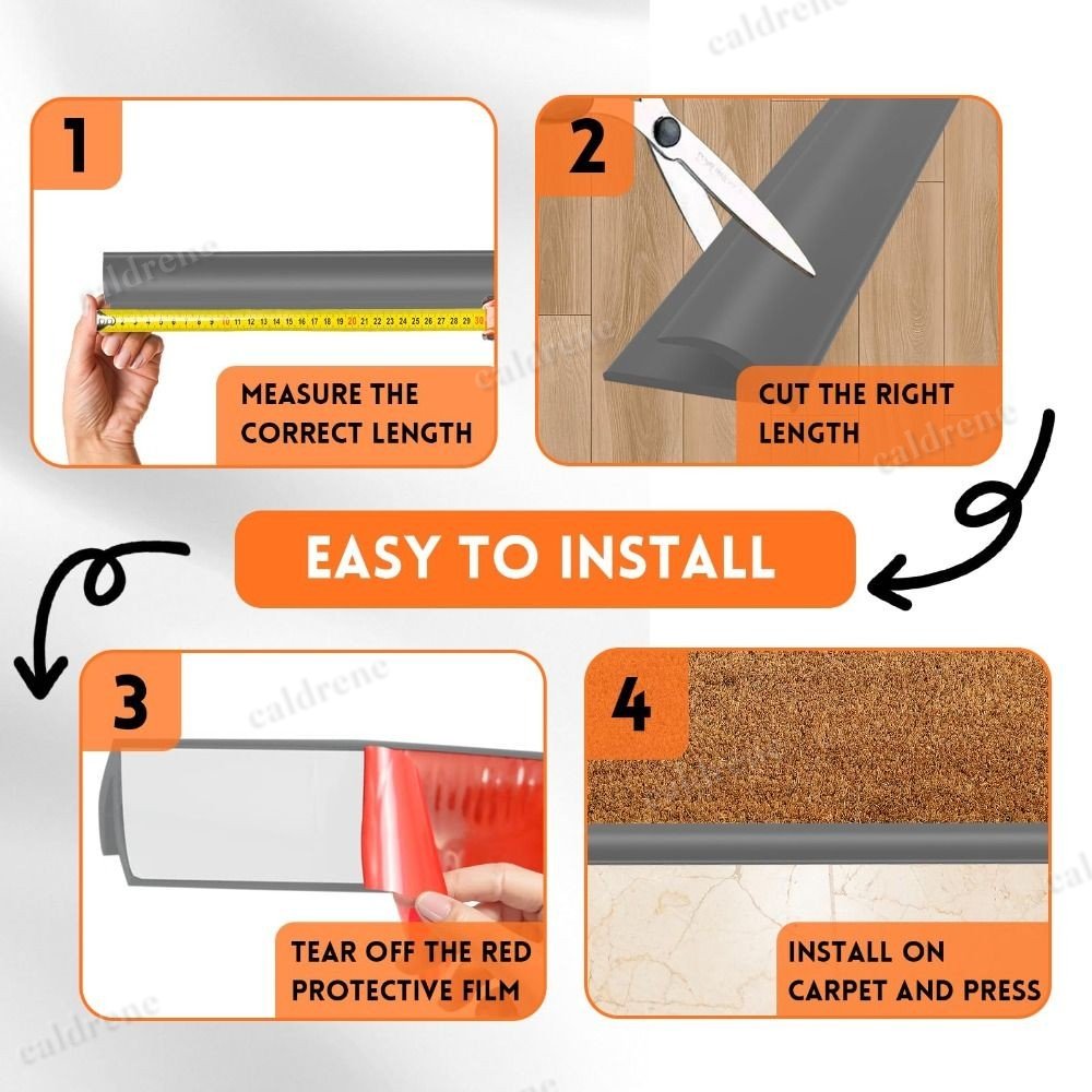 Cuttable Carpet Edge Trim Strip - Self-Adhesive Rug Protector – view 3