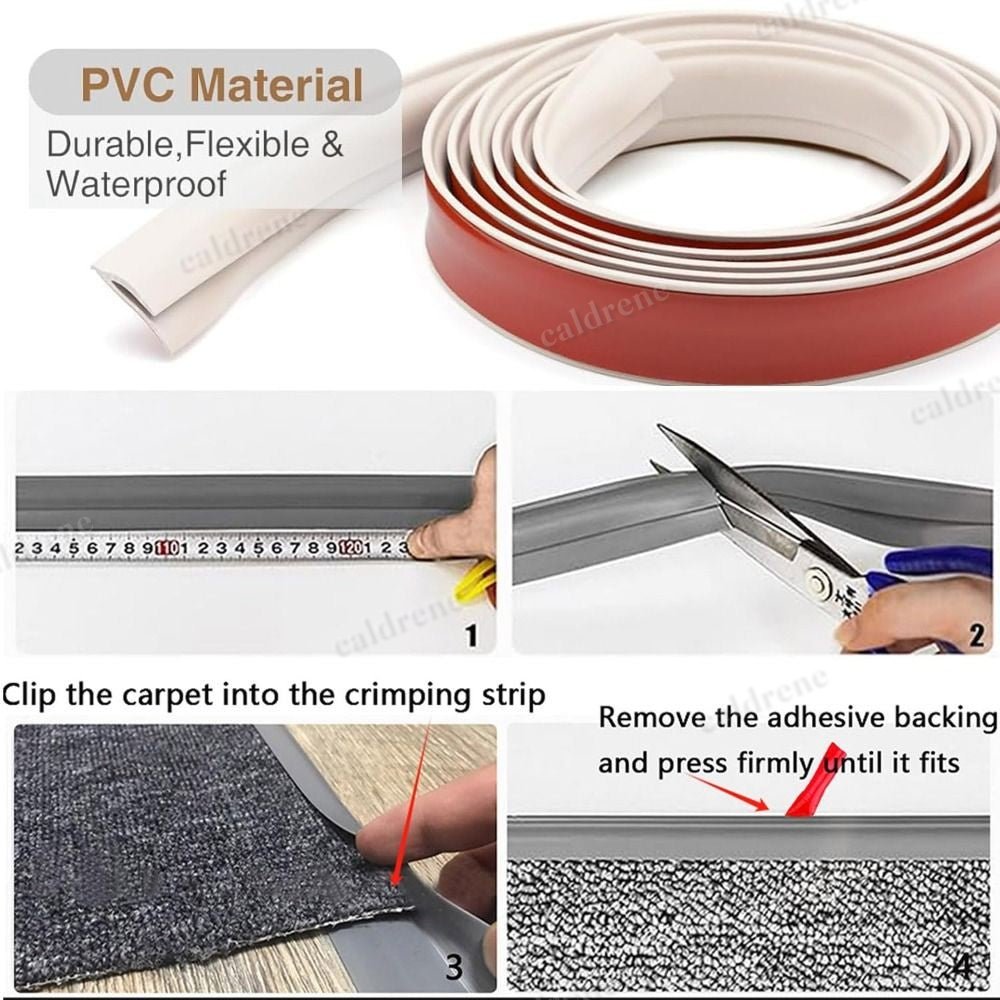 Cuttable Carpet Edge Trim Strip - Self-Adhesive Rug Protector – view 4