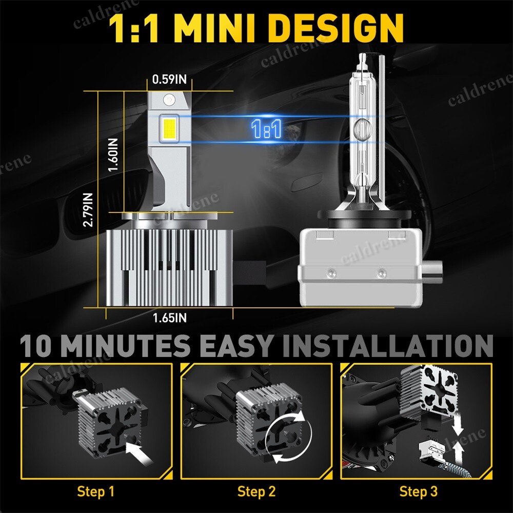 D3S D3R LED Headlight Bulbs 6000K HID Conversion Kit, 2 Pack – view 4