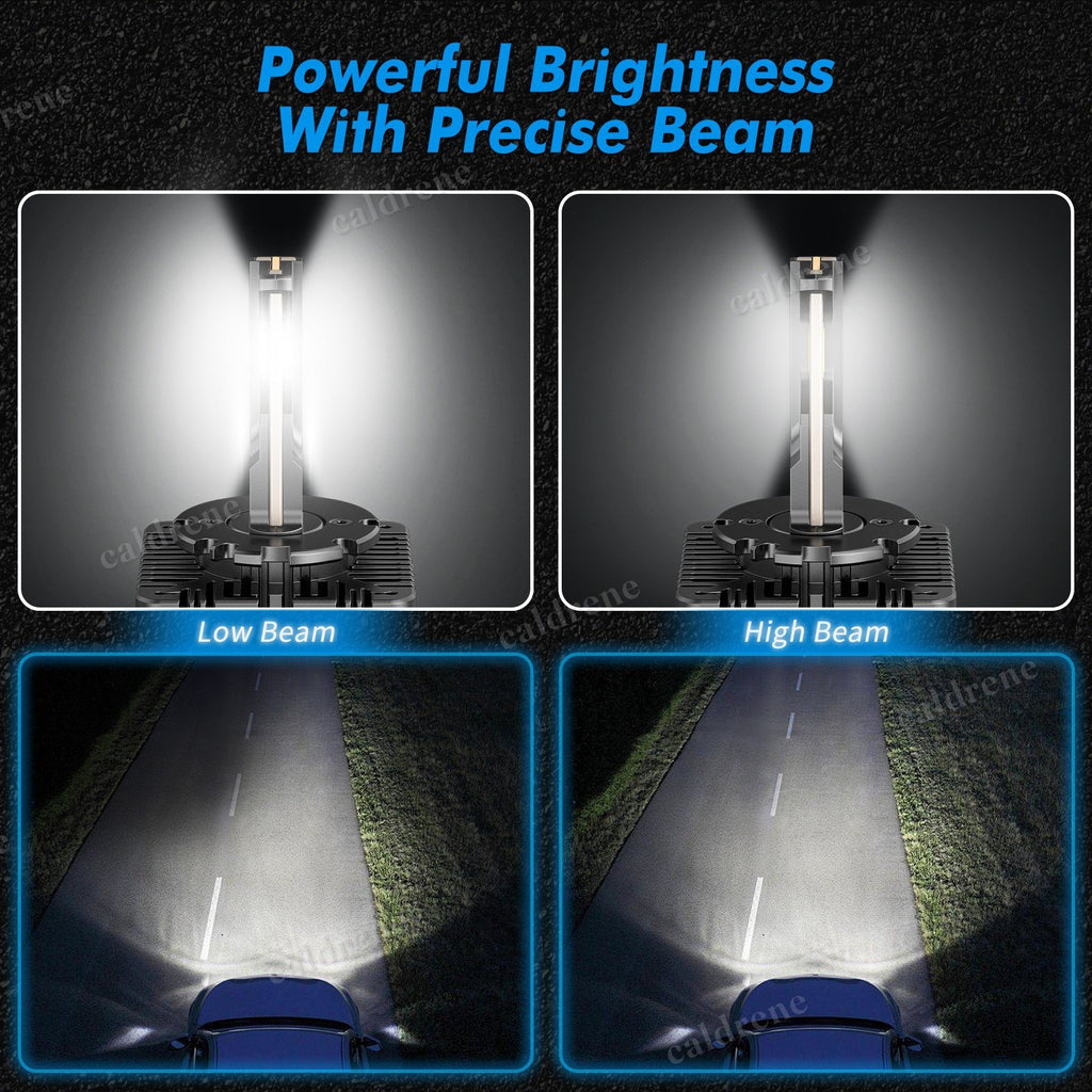 D3S LED Headlight Bulbs 6000K Xenon White High Low Beam – view 4