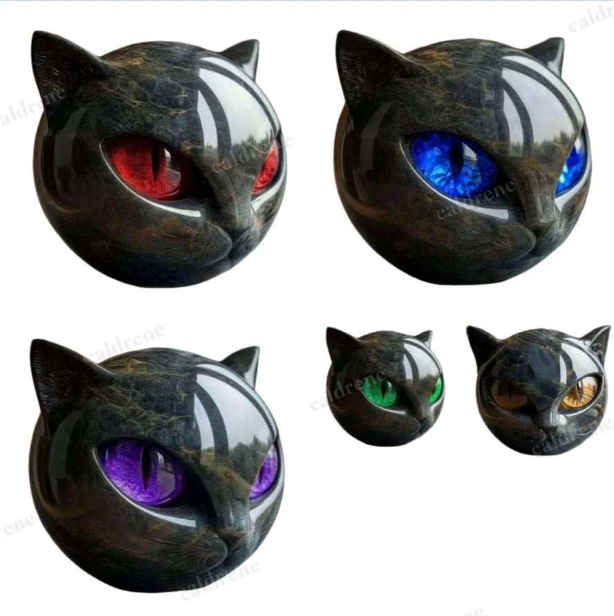 Decorative Black Cat Stone Figurine for Home Decor – view 3