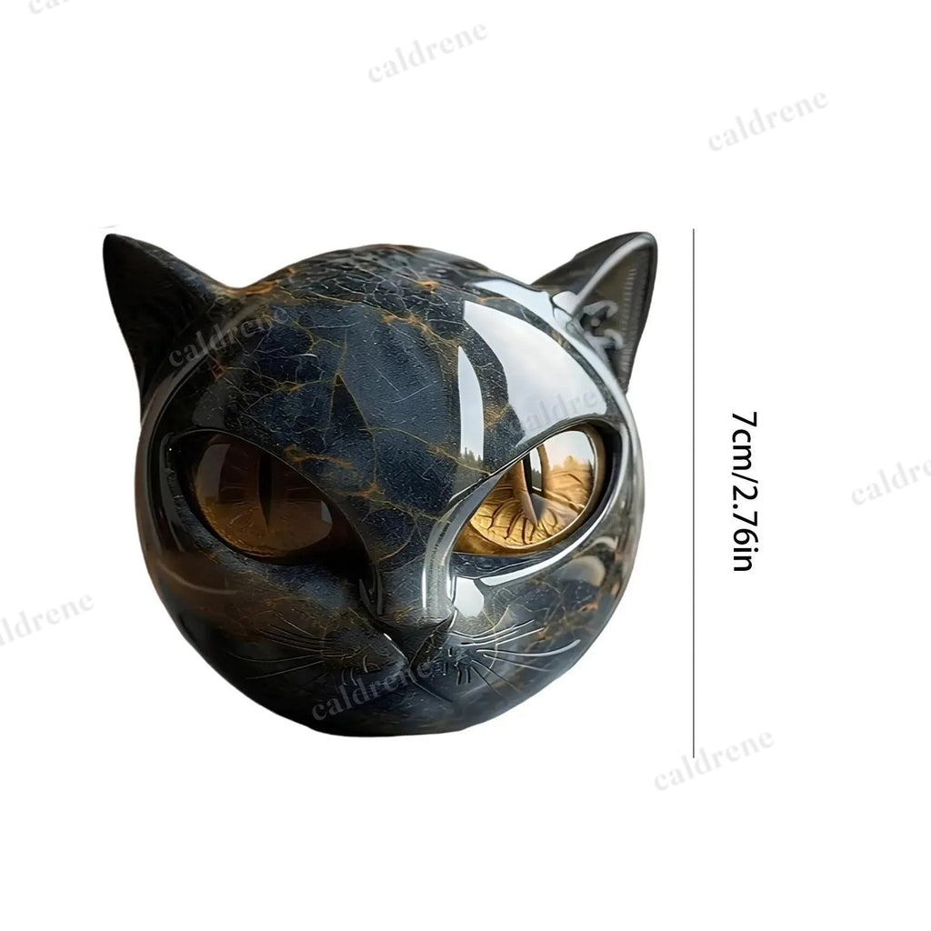 Decorative Black Cat Stone Figurine for Home Decor – view 4