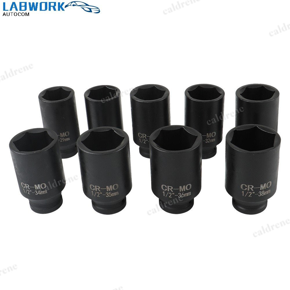 Deep Impact Axle Nut Socket Set, 9 Piece 29-38mm – view 5