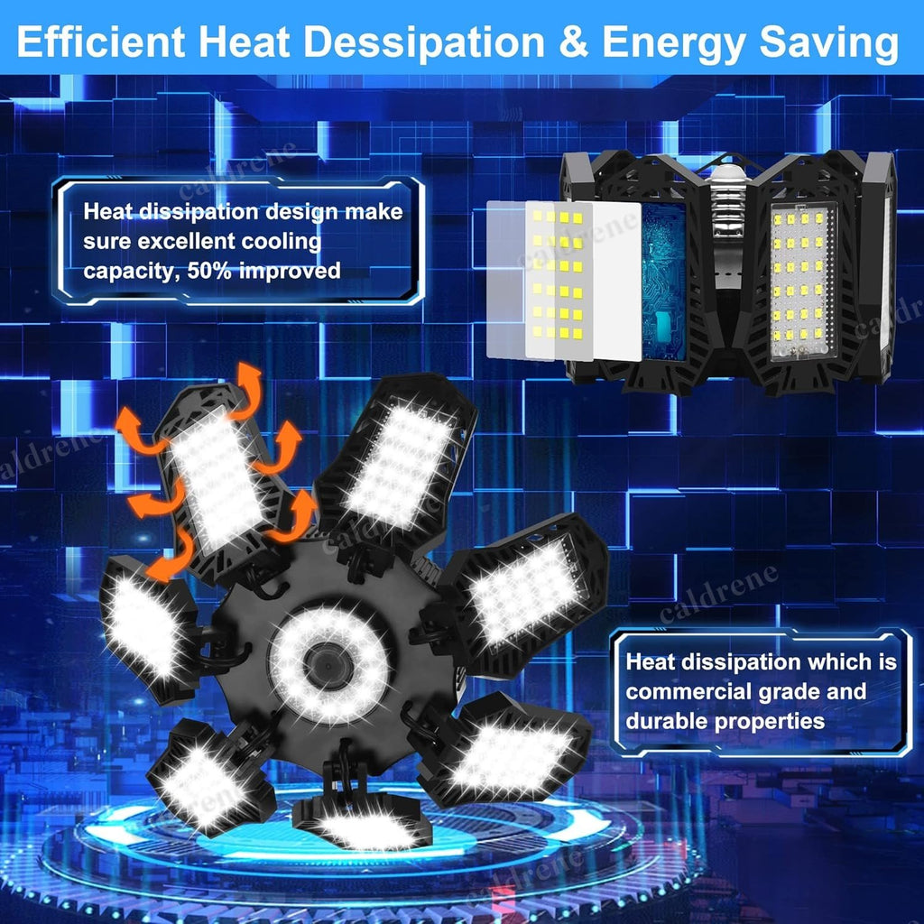 Deformable LED Garage Ceiling Light Bulb 600W, 2 Pack – view 8