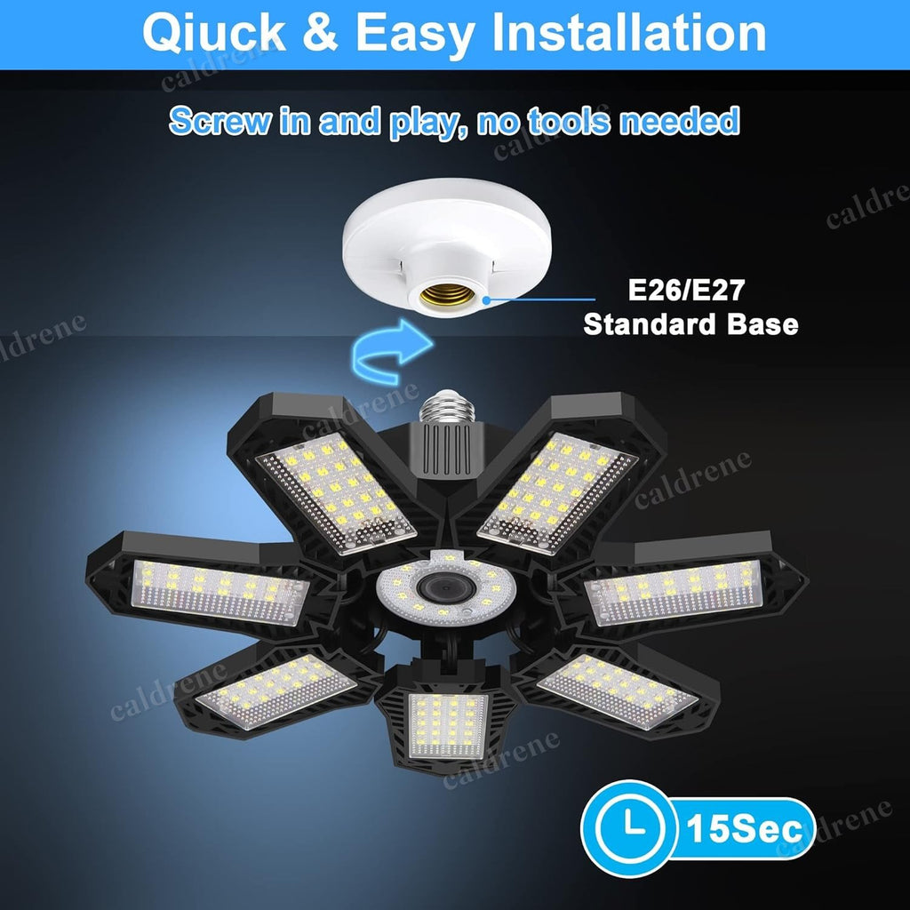 Deformable LED Garage Ceiling Light Bulb 600W, 2 Pack – view 9