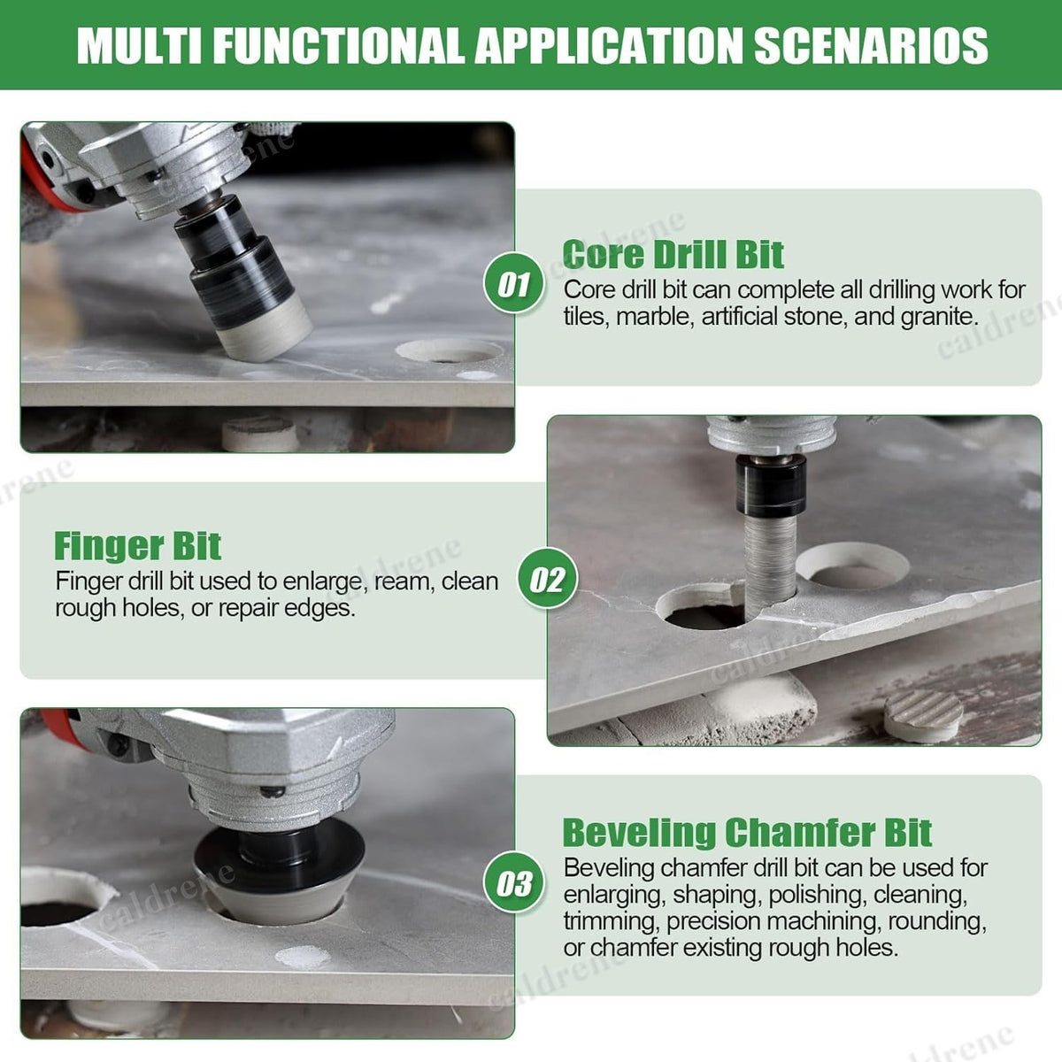 Diamond Tile Hole Saw Drill Bit Set for Granite and Porcelain – view 10