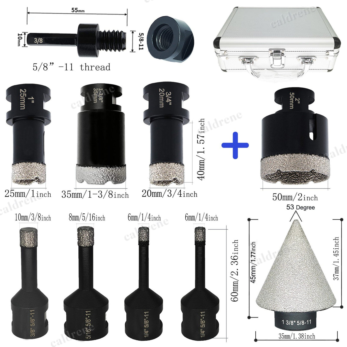 Diamond Tile Hole Saw Drill Bit Set for Granite and Porcelain – view 2