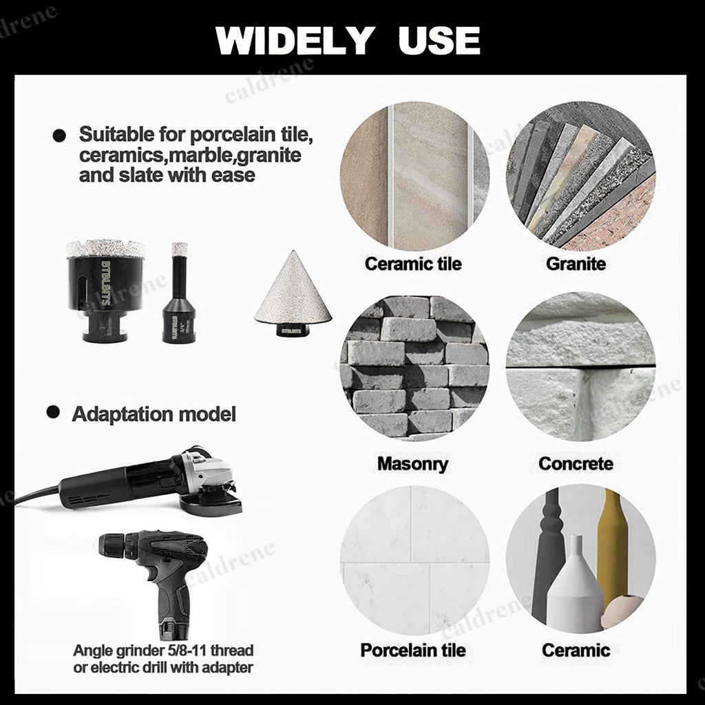 Diamond Tile Hole Saw Drill Bit Set for Granite and Porcelain – view 4